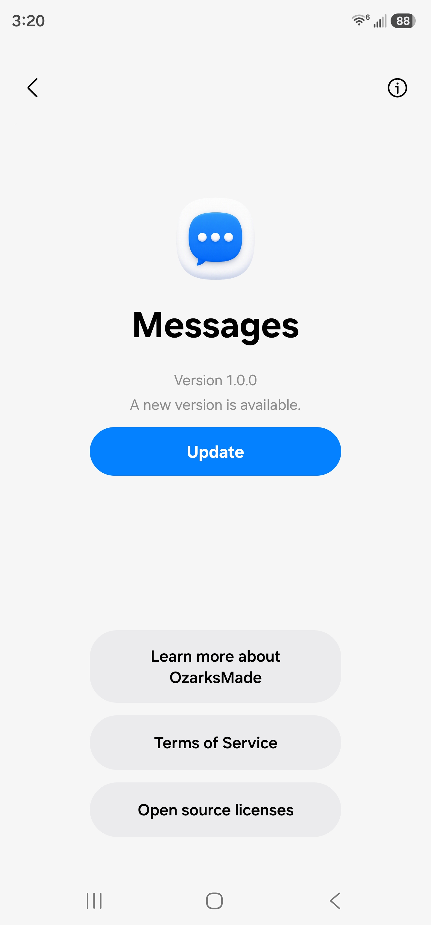 The app keeping itself up to date